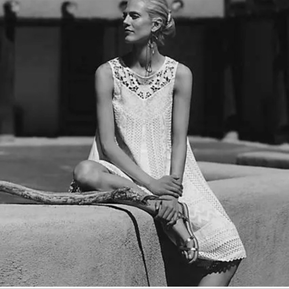 Anthropologie Vanessa Virginia Cottonwood Lace Swing Dress